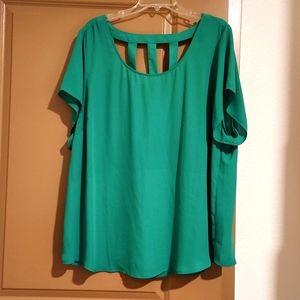 Torrid green polyester blouse 4X